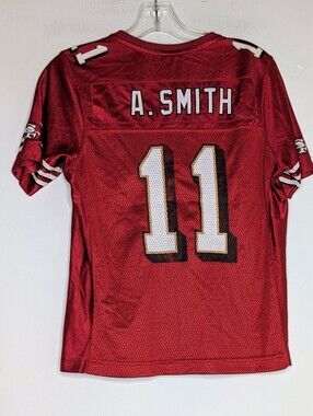 Vintage 2005 SF49ers NFL stadium Alex Smith On Field Reebok Football Jersey